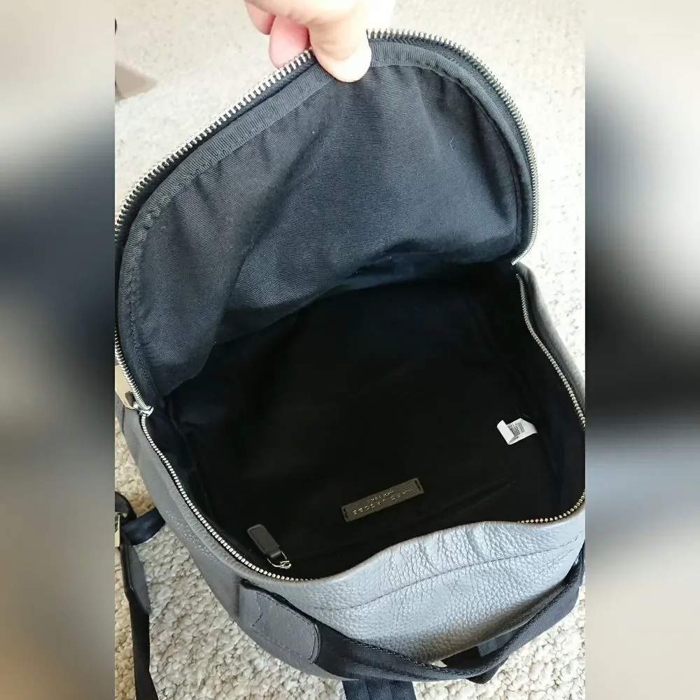 Marc Jacobs Gray Leather medium Varsity Backpack